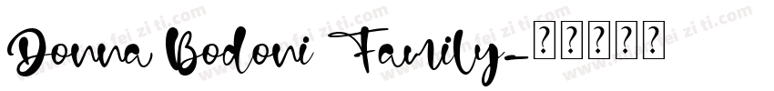 Donna Bodoni Family字体转换